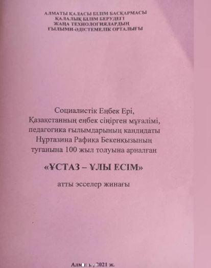 "Ұстаз- ұлы есім" атты қалалық эссе байқау нәтижелері